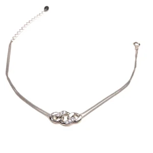 925 Adjustable silver charm link bracelet