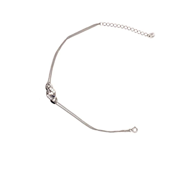 925 Adjustable silver charm link bracelet