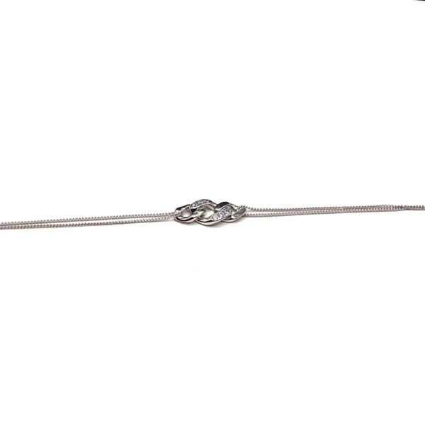 925 Adjustable silver charm link bracelet