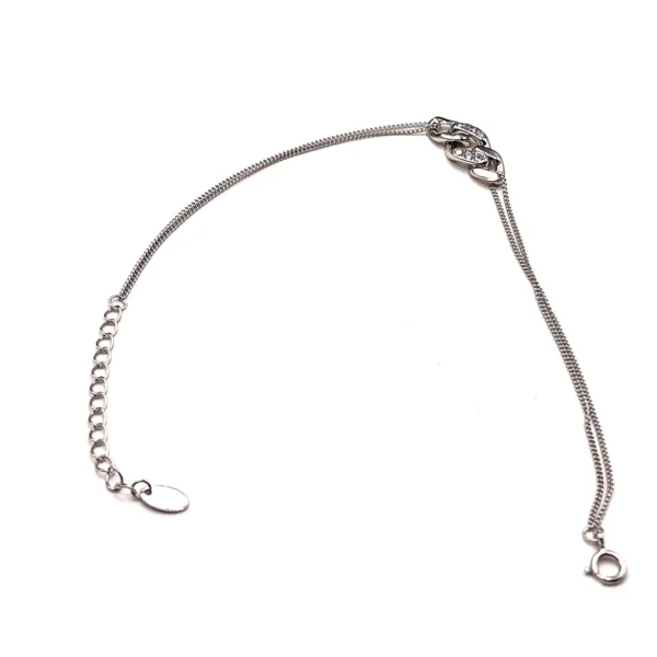 925 Adjustable silver charm link bracelet
