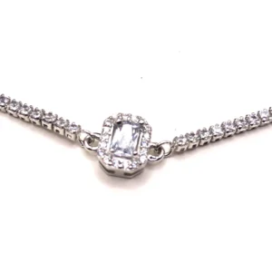 925 Adjustable silver tennis bracelet