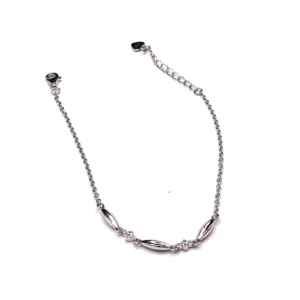 Bamboo Shaped Sterling Silver Bracelet