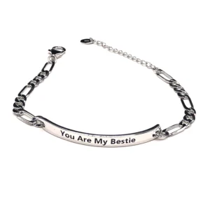 Silver Charm Bracelet "You are my bestie"