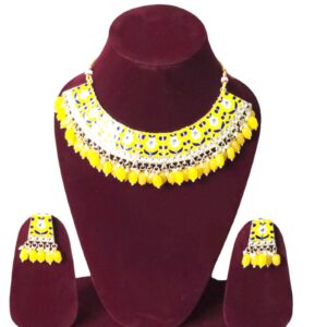 yellow beads minakari