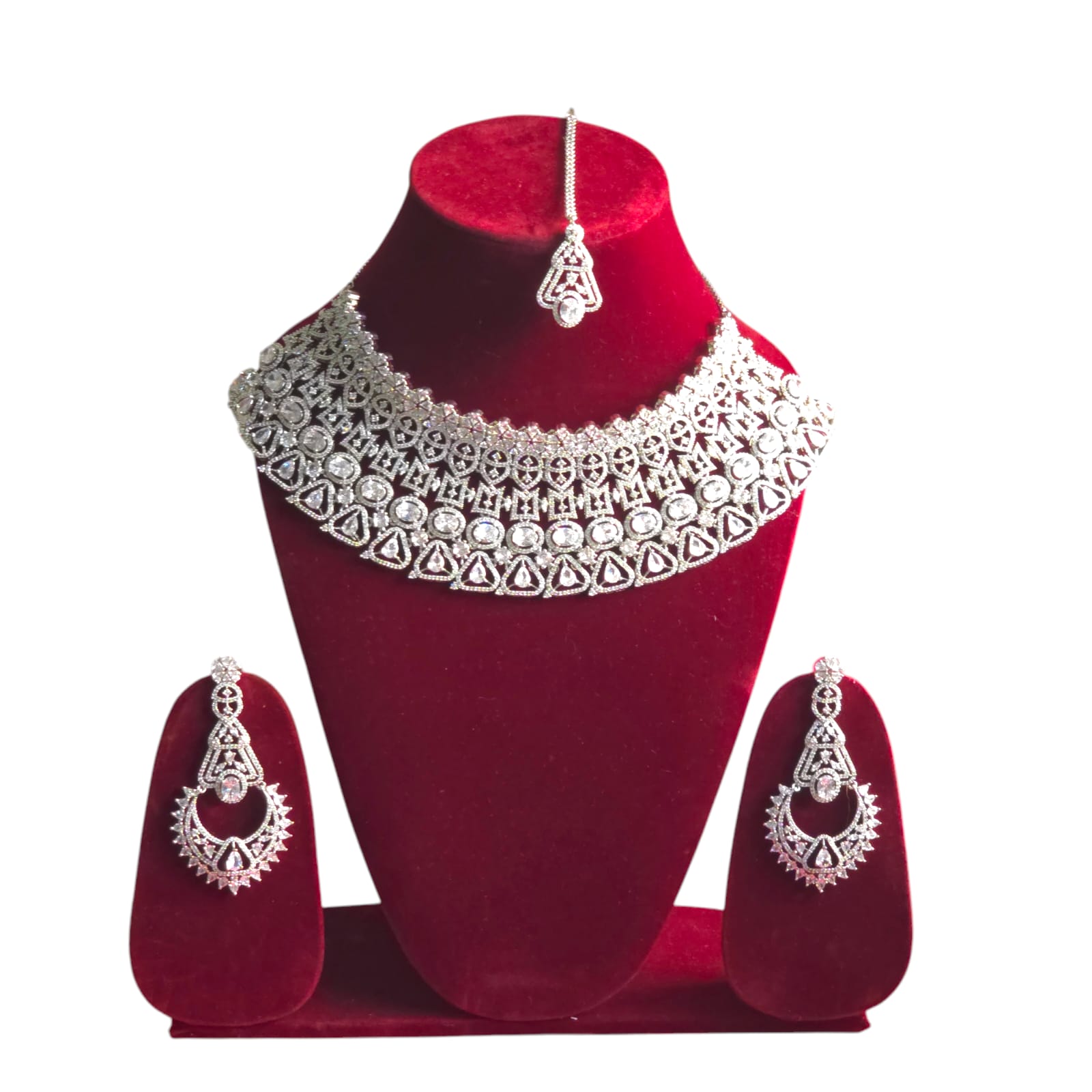 American diamond bridal set