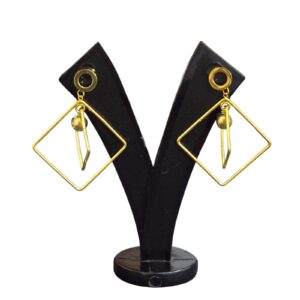 gold tone dangler earrings