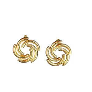 Gold-colored swirl earrings