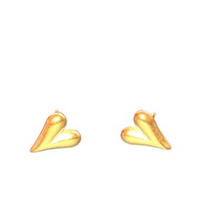 Golden Heart Anti-Tarnish Earrings