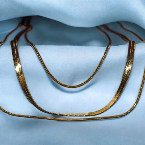 Layered Gold Herringbone Chain