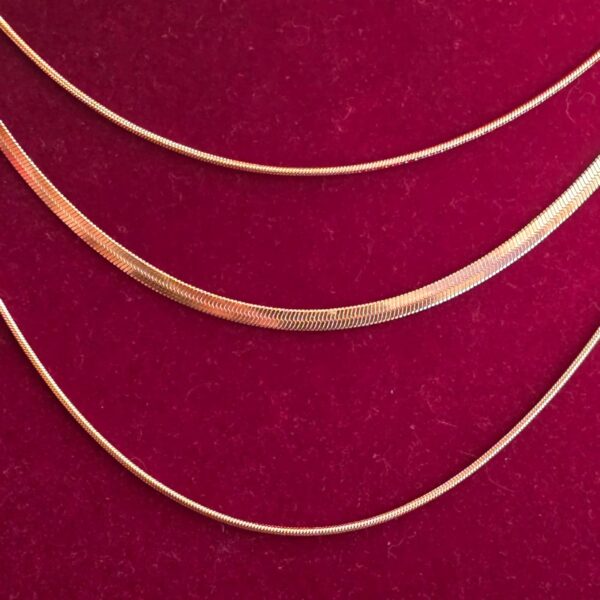 Layered Gold Herringbone Chain
