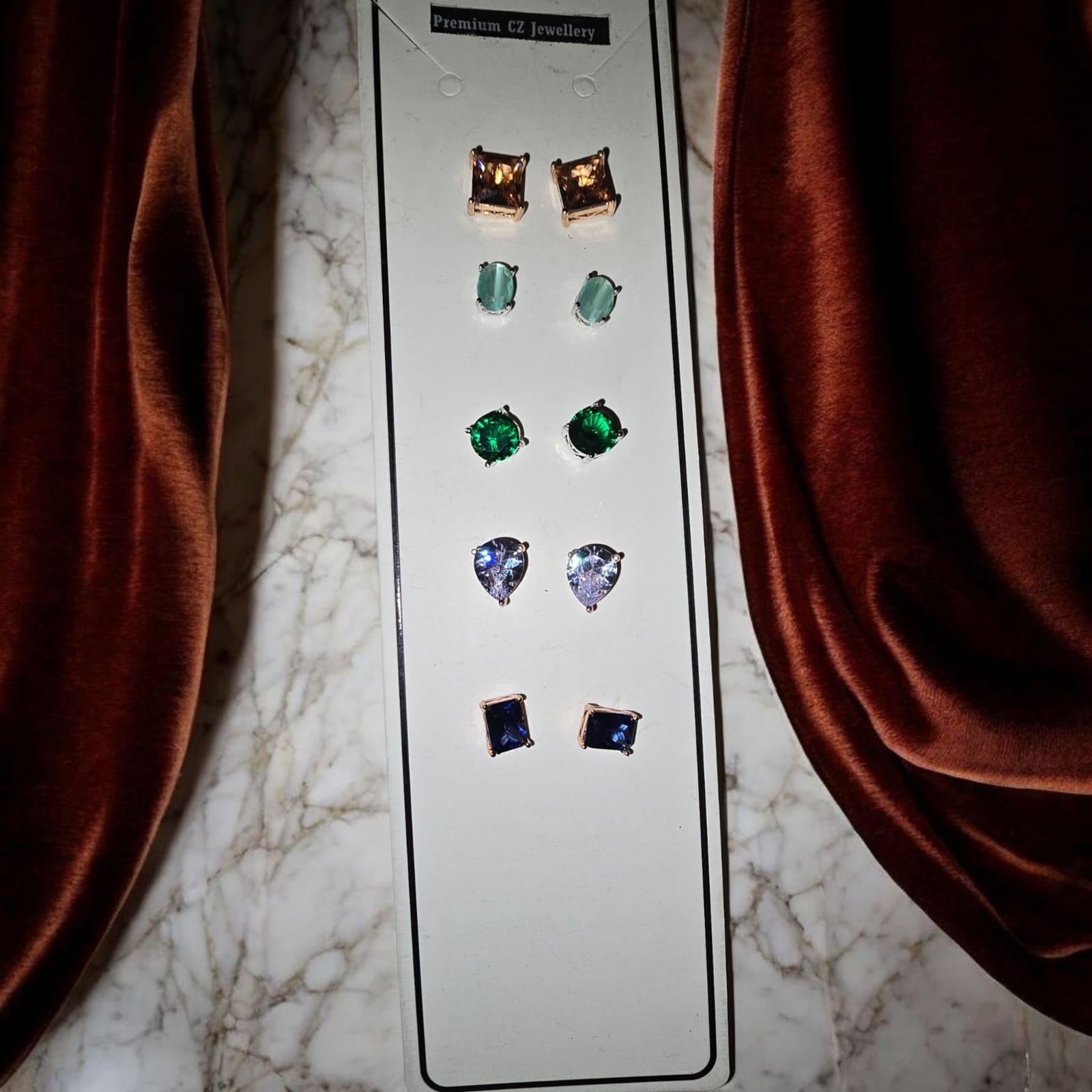 CZ STUD EARRINGS